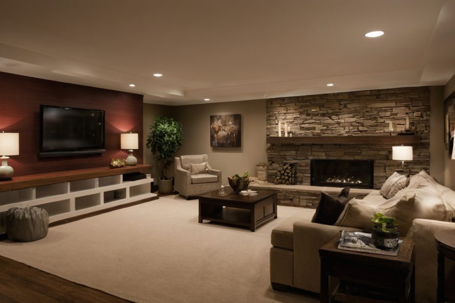 How should a living room lighting plan begin before electrical rough-in shown in a luxury residential interior