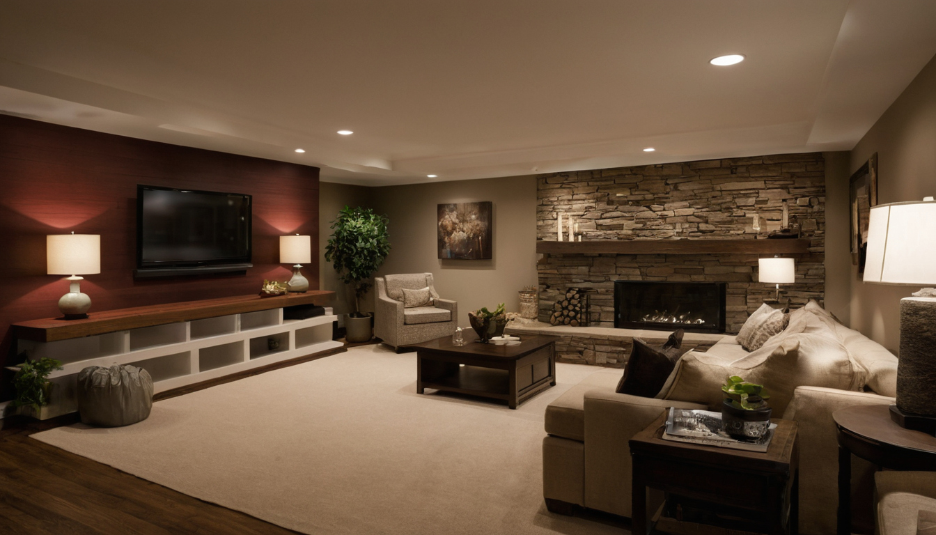 How should a living room lighting plan begin before electrical rough-in shown in a luxury residential interior